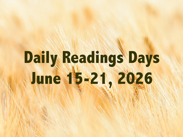 Daily Readings Days June 15-21